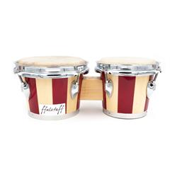 ffalstaff Bongo in Legno - Misure Pelli 7.5" & 8.5" (Natural/Rosso)