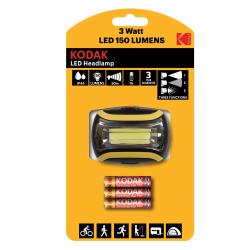 KODAK Led Headlamp 150 con 3 Batterie Mini Stilo "AAA" R03 