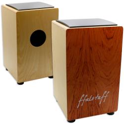 ffalstaff Cajon in Legno Effetto Naturale con Cuscino e Borsa (30 x 29 x 50 cm)