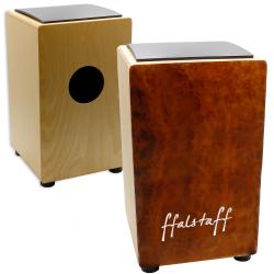 ffalstaff Cajon in Legno Effetto Naturale color Ciliegio con Cuscino e Borsa (30 x 29 x 50 cm)