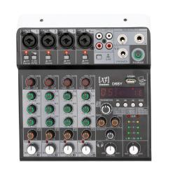 SINEXTESIS Mixer/Scheda Audio 4 canali MP3 USB Bluetooth con DSP 16 effetti 24 bit